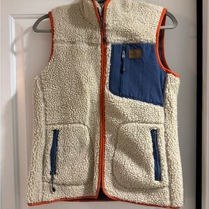 Eddie Bauer Kids Fleece Vest with Blue and Orange Trim